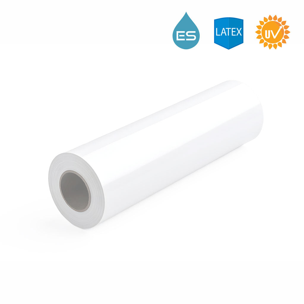 3.5mil WALL Matte White BO Polymeric vinyl- Aggressive High-Tack- 90# LF